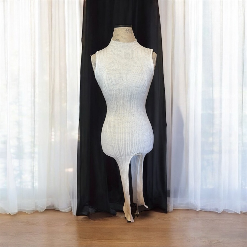Forever 21 White Sleeveless Knit Dress